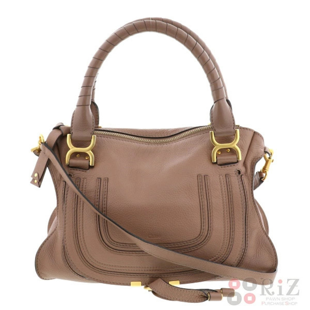 CHLOE Marcie Bag Shoulder Messenger Beige